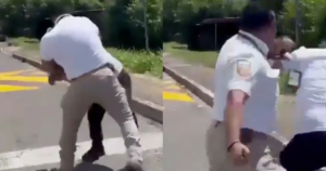 Captan a agente migratorio agrediendo a puñetazos a conductor en Chiapas; ya fue cesado